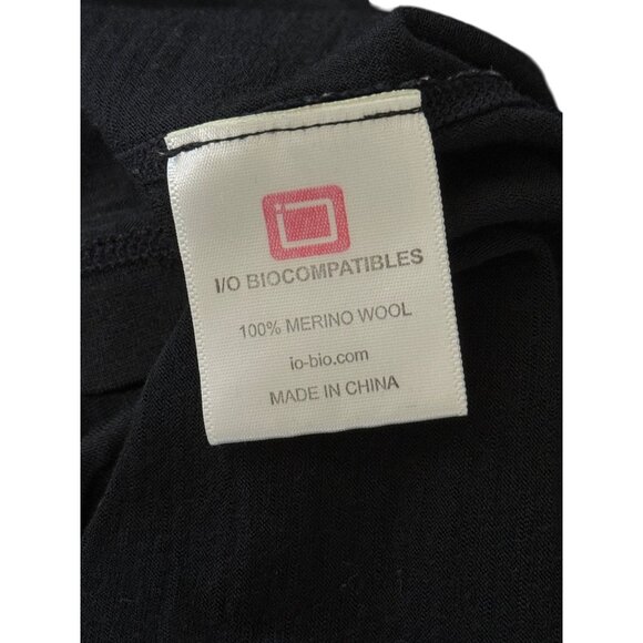 IO BioCompatibles Black T-Shirt Ride Wool Short Sleeve Base-Layer Top Men Size M - Picture 7 of 8